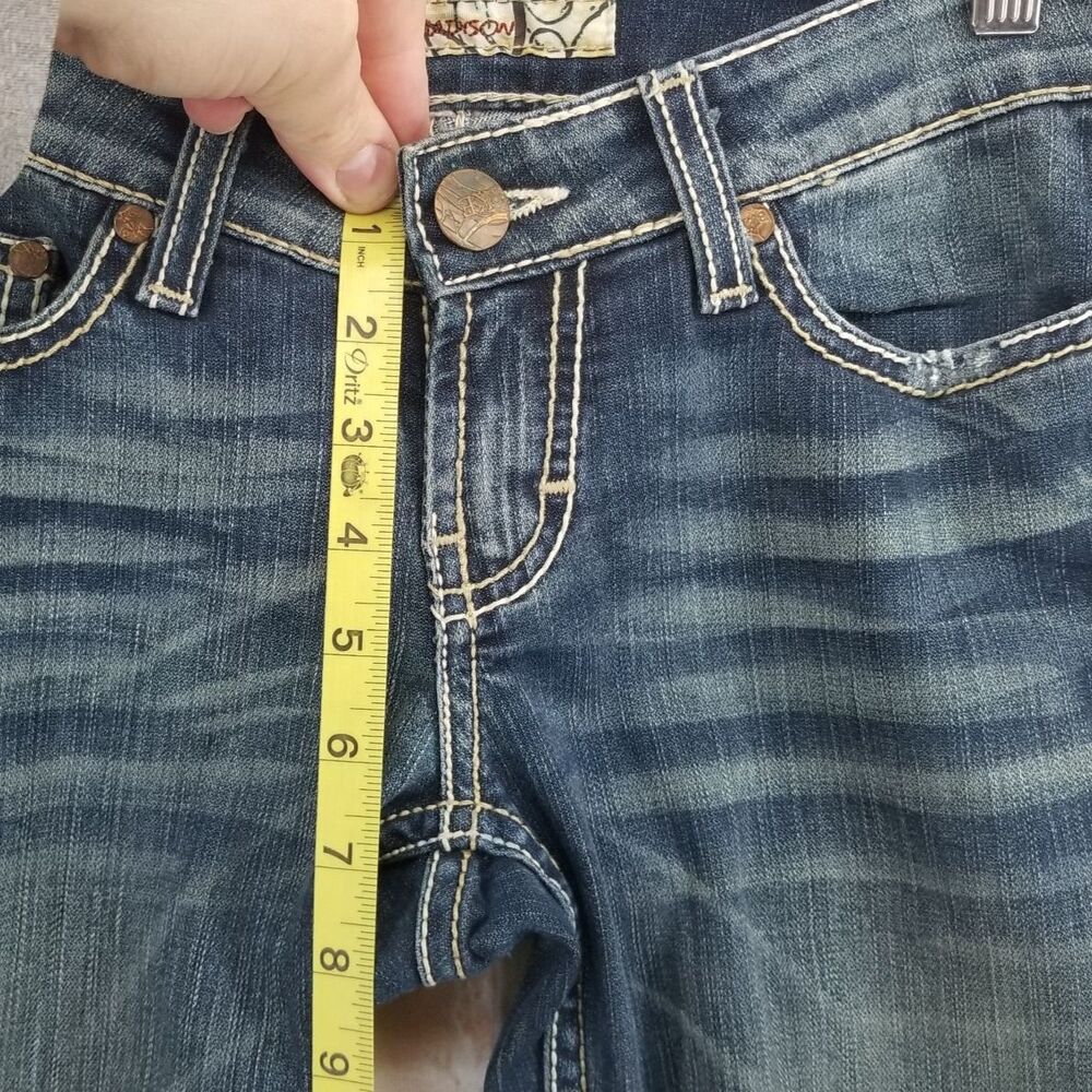 BKE Madison Women's Bootcut Flared Denim Blue Jeans 25 x 31 1/2 Stretch Med Wash - Picture 8 of 14